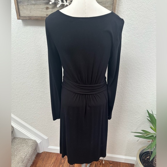 Boden Amelie Black Long Sleeve Stretch knit Dress ladies US 8R - Picture 2 of 8